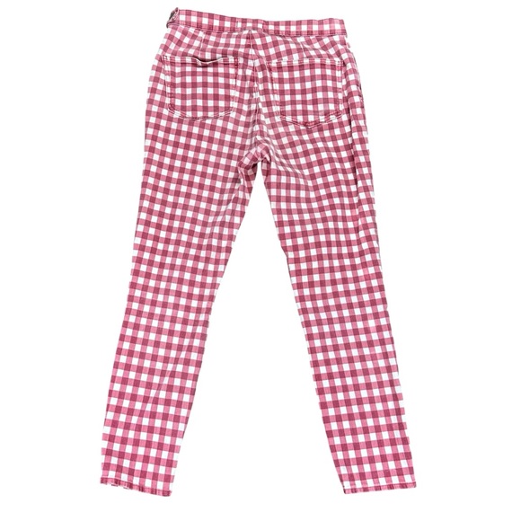 Madewell 9 in High Riser Skinny Skinny Crop Pants Red and White Size 29 - Picture 2 of 7